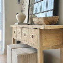 Load image into Gallery viewer, Clearance** Oriental Console _ Deep Drawer _ Warm Blonde Elm
