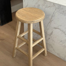 Load image into Gallery viewer, Antique Bar Stool _ Aged Elm
