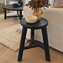 Load image into Gallery viewer, Provincial Elm Stool | Table | Rustic Black

