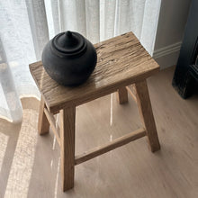 Load image into Gallery viewer, Antique Worker Stool _ Rectangle _ Honey Elm
