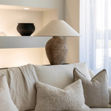 Load image into Gallery viewer, Organic Rustic Cushion _ White + Black
