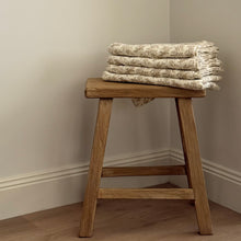 Load image into Gallery viewer, Countryside Muslin Throw _ Ivory + Light Brown
