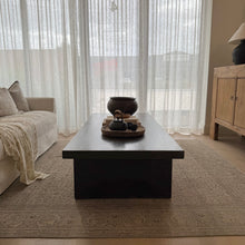 Load image into Gallery viewer, Platform Coffee Table _ Smooth Distressed Black
