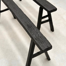Load image into Gallery viewer, Provincial Skinny Bench | Black Reclaimed Elm
