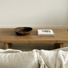 Load image into Gallery viewer, American Farmhouse Platform Coffee Table _ Honey Elm _ 2 Sizes
