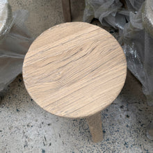 Load image into Gallery viewer, Farmhouse Worker Stool _ Triangle Base _ Raw Elm
