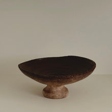 Load image into Gallery viewer, Pedestal Display Bowl _ Rustic Brown
