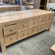 Load image into Gallery viewer, Honey Elm Sideboard _ Ten Drawer
