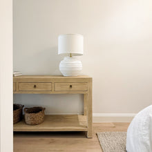 Load image into Gallery viewer, Organic Console _ Three Drawer + Shelf _ 160cm _ Blonde Elm
