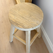 Load image into Gallery viewer, Vintage Stool _ Custom _ Blonde Elm
