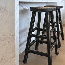 Load image into Gallery viewer, Provincial Bar Stool _ Rustic Black
