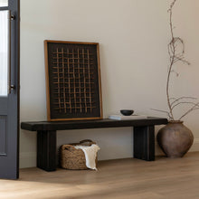Load image into Gallery viewer, Kuro-Sabi Bench _ Oak _ Black Brown
