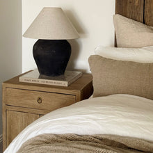 Load image into Gallery viewer, Antique Bedside Table _ Aged Elm

