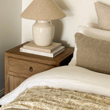 Load image into Gallery viewer, Farmhouse Bedside Table _ 55cm _ Aged Elm
