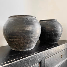 Load image into Gallery viewer, Antique 80yr Old Pot | Medium | Stone Black

