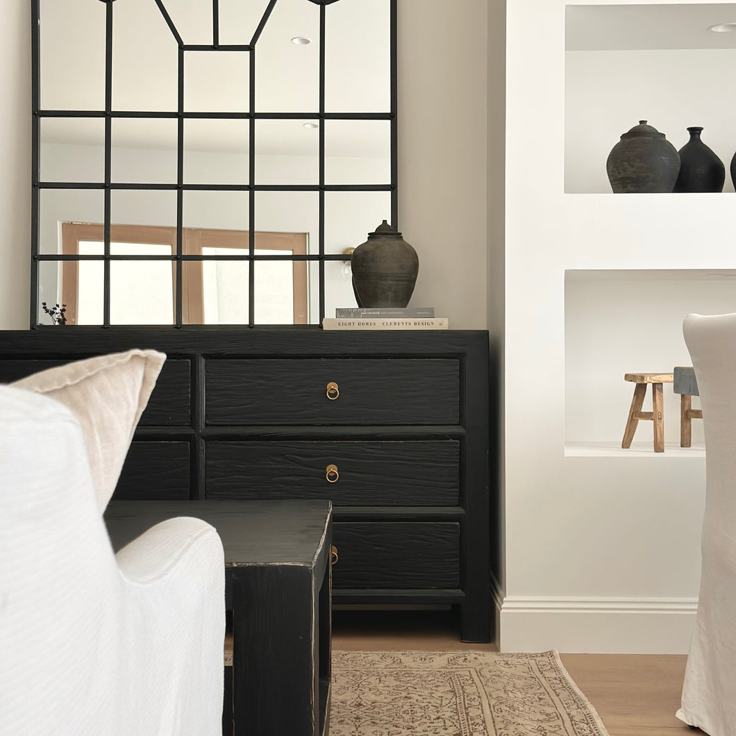 Provincial Six Drawer Chest _ Black Elm