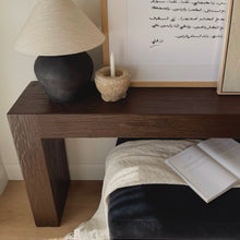 Load image into Gallery viewer, Platform Hallway Table _ Satin Brown
