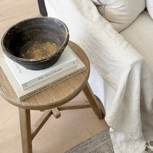 Load image into Gallery viewer, Antique Side Table _ Tri-Leg_ Aged Elm
