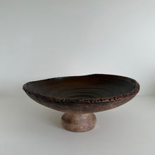Load image into Gallery viewer, Pedestal Display Bowl _ Rustic Brown
