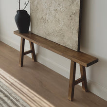 Load image into Gallery viewer, Ming Skinny Bench _ 140cm _ Rustic Brown
