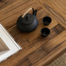 Load image into Gallery viewer, Japanese Teapot + Four Cup Set _ Cast Iron _ Black
