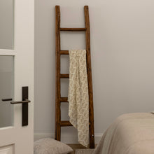 Load image into Gallery viewer, Countryside Muslin Throw _ Ivory + Light Brown
