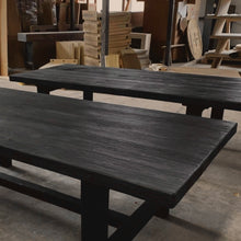 Load image into Gallery viewer, Heritage Farmhouse Dining Table _ 244cm _ Textured Black

