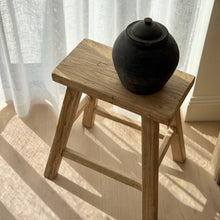 Load image into Gallery viewer, Antique Worker Stool _ Rectangle _ Honey Elm
