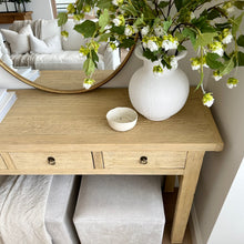 Load image into Gallery viewer, Organic Console _ Three Drawer _ 140cm _ Blonde Elm
