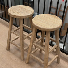 Load image into Gallery viewer, Antique Bar Stool _ Aged Elm
