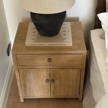 Load image into Gallery viewer, Antique Bedside Table _ Aged Elm
