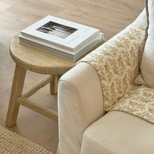 Load image into Gallery viewer, Countryside Muslin Throw _ Ivory + Light Brown
