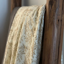 Load image into Gallery viewer, Countryside Muslin Throw _ Ivory + Light Brown
