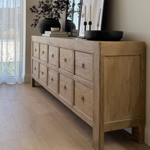 Load image into Gallery viewer, American Farmhouse Sideboard _ Ten Drawer _ Aged Elm
