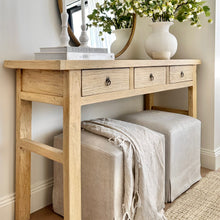 Load image into Gallery viewer, Organic Console _ Three Drawer _ 140cm _ Blonde Elm
