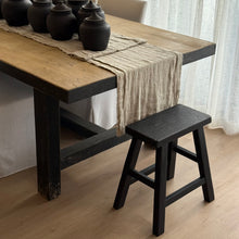 Load image into Gallery viewer, Heritage Worker Stool _ Rectangle _ Textured Black
