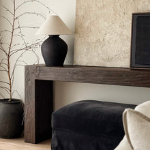 Load image into Gallery viewer, Platform Hallway Table _ Brown Satin
