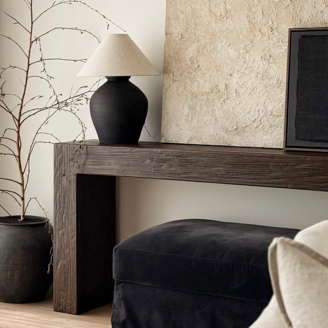 Platform Hallway Table _ Brown Satin