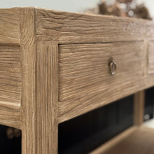 Load image into Gallery viewer, Antique Console _ 160cm _ Aged Elm _ Three Drawer
