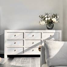 Load image into Gallery viewer, Hamptons Chest _ Nine Drawer _ Rustic White
