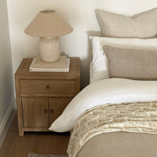 Load image into Gallery viewer, Farmhouse Bedside Table _ 55cm _ Aged Elm
