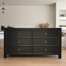 Load image into Gallery viewer, Provincial Six Drawer Chest _ Black Elm

