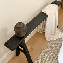 Load image into Gallery viewer, Provincial Skinny Bench _ Modern Black _ Reclaimed Elm
