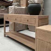 Load image into Gallery viewer, Antique Console _ 160cm _ Aged Elm _ Three Drawer
