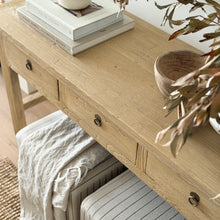 Load image into Gallery viewer, Organic Console _ Three Drawer _ 140cm _ Blonde Elm
