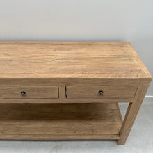 Load image into Gallery viewer, Antique Console | 160cm | Aged Elm | Three Drawer
