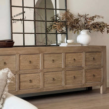 Load image into Gallery viewer, Farmhouse Sideboard _ Ten Drawer _ Aged Elm
