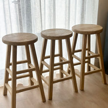 Load image into Gallery viewer, Antique Bar Stool _ Aged Elm
