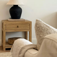 Load image into Gallery viewer, American Farmhouse Bedside Table _ Aged Elm
