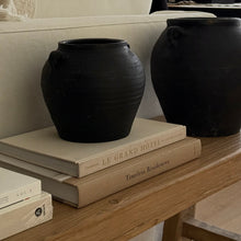 Load image into Gallery viewer, Antique Pot _ Handles _ Small _ Rustic Black
